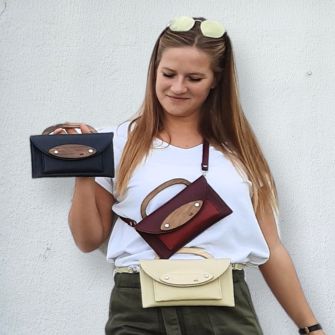 Eslo Mio hazai designer női bőr mini táska, prémium minőség, kézzel készített egyedi dizájn.