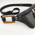 Eslo Roger bőr crossbody/övtáska fekete uniszex