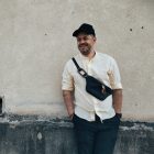 Eslo Roger bőr crossbody/övtáska fekete uniszex