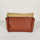 Eslo Pure hazai designer női  rozsda bőr pipere, alkalmi táska, prémium minőség, kézzel készített egyedi dizájn.