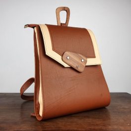 Eslo Luna hazai designer női karamell mix bőr hátitáska, hátizsák, prémium minőség, kézzel készített egyedi dizájn.