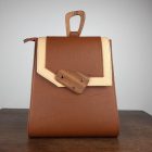 Eslo Luna hazai designer női karamell mix bőr hátitáska, hátizsák, prémium minőség, kézzel készített egyedi dizájn.