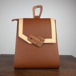 Eslo Luna hazai designer női karamell mix bőr hátitáska, hátizsák, prémium minőség, kézzel készített egyedi dizájn.