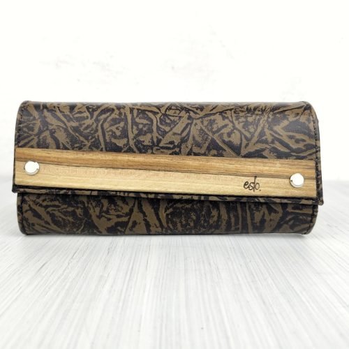 Eslo Brown Patterned Women's Leather Wallet LIMITED