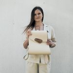 Luna Cream Women's Leather Backpack LIMITED