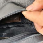 Eslo Roger bőr crossbody/övtáska fekete - barna uniszex