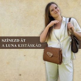 Eslo Luna egyedi hazai designer női bőr oldaltáska, prémium minőség, kézzel készített egyedi dizájn.