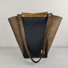 Eslo Pure Batik fekete mix női bőr válltáska