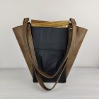 Eslo Pure Batik fekete mix női bőr válltáska