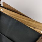 Eslo Pure Batik fekete mix női bőr válltáska