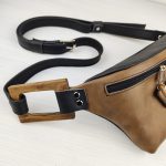 Eslo Roger Leather Crossbody/ Belt Bag Brown- Black Unisex