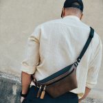 Eslo Roger Leather Crossbody/ Belt Bag Brown- Black Unisex