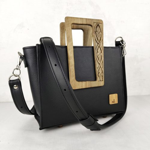 Eslo Arbora Black Leather Small Bag - introductory price