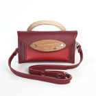 Eslo Mio hazai designer női piros bőr minitáska, prémium minőség, kézzel készített egyedi dizájn.