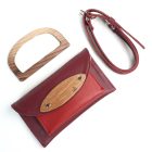 Eslo Mio hazai designer női piros bőr minitáska, prémium minőség, kézzel készített egyedi dizájn.