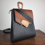 Eslo Columbia hazai designer női double claro bőr hátitáska, hátizsák, prémium minőség, kézzel készített egyedi dizájn.