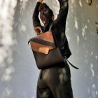 Eslo Columbia hazai designer női double claro bőr hátitáska, hátizsák, prémium minőség, kézzel készített egyedi dizájn.