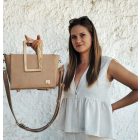 Eslo Arbora Világosbarna Bőr Kistáska 