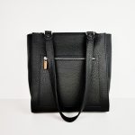Eslo Luna hazai designer női fekete bőr válltáska, prémium minőség, kézzel készített egyedi dizájn.