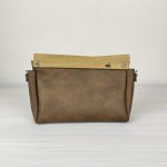 ESLO Pure Batik Brown Women's Leather Toiletry Casual Bag