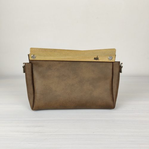 ESLO Pure Batik Brown Women's Leather Toiletry Casual Bag