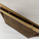 ESLO Pure Batik Brown Women's Leather Toiletry Casual Bag