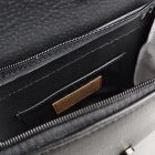 Eslo Luna hazai designer női fekete, gyöngyház bőr oldaltáska, prémium minőség, kézzel készített egyedi dizájn.