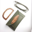 Eslo Mio hazai designer női zöld bőr minitáska, prémium minőség, kézzel készített egyedi dizájn.