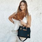 Eslo Pix 4in1 hazai designer női fekete bőr kistáska, prémium minőség, kézzel készített egyedi dizájn.