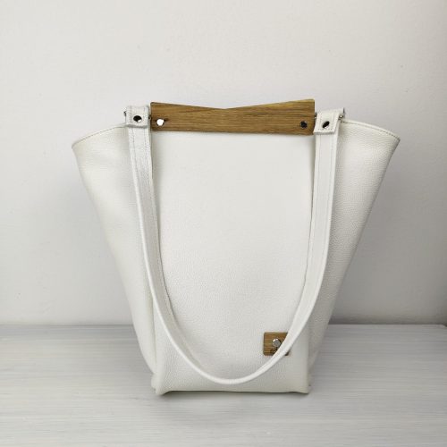 Eslo Pure White Women's Leather Shoulder Bag LIMITED