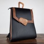 Eslo Luna hazai designer női negro bőr hátitáska, hátizsák, prémium minőség, kézzel készített egyedi dizájn.