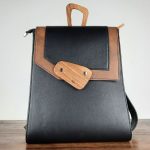 Eslo Luna hazai designer női negro bőr hátitáska, hátizsák, prémium minőség, kézzel készített egyedi dizájn.