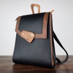 Eslo Luna hazai designer női negro bőr hátitáska, hátizsák, prémium minőség, kézzel készített egyedi dizájn.