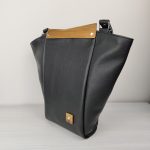 Eslo Pure Black Women's Leather Shoulder Bag