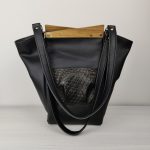 Eslo Pure Black Women's Leather Shoulder Bag