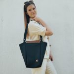 Eslo Pure Black Women's Leather Shoulder Bag