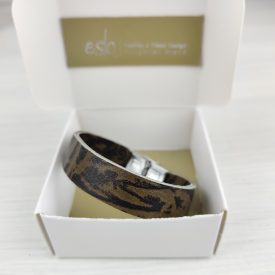 Eslo Női Bőr Karkötő Barna Mintás