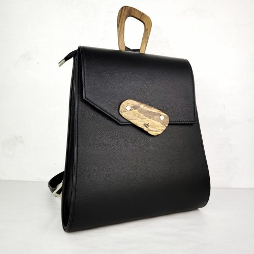 ESLO Luna Black Women's Leather Backpack