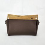 ESLO Pure Csokoládé barna női bőr minitáska