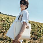 ESLO Luna Cream Women's Leather Shoulder Bag