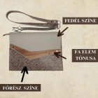Eslo Petit egyedi hazai designer női bőr boritéktáska, prémium minőség, kézzel készített egyedi dizájn.