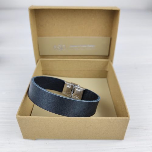 Eslo Men's Leather Bracelet Black