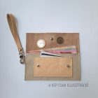 Eslo hazai, egyedi tervezésű, kézzel készített designer bőr női pénztárca