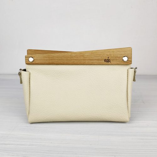 ESLO Pure Krém női női bőr minitáska