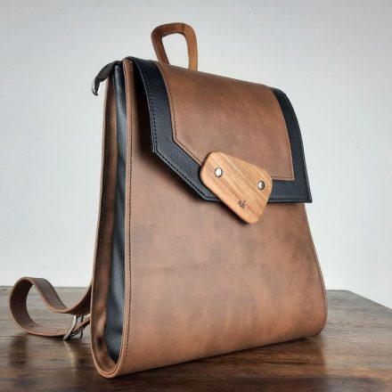 Eslo hazai, egyedi tervezésű, kézzel készített designer bőr női hátitáska, hátizsák, notebook táska, táska