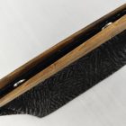 ESLO Pure Fekete "csíkos" női bőr pipere alkalmi táska LIMITED