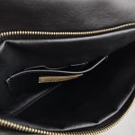 ESLO Donna Black Leather Envelope Bag Snowflake