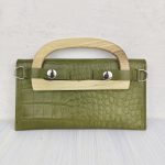 Eslo Mio Variable Green Croco Women's Leather Mini Bag LIMITED