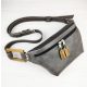 Eslo Roger Leather Crossbody/Waist Bag Grey - Black Unisex