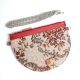 Eslo Manci hazai designer női  meggypiros gobelin bőr mini clutch, prémium minőség, kézzel készített egyedi dizájn.
